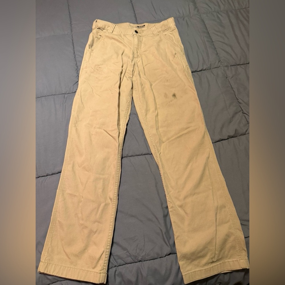 Carhartt relaxed fit tan jeans